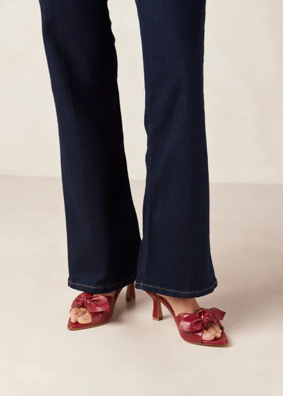 Cyra Red Leather Sandals sold by Alohas