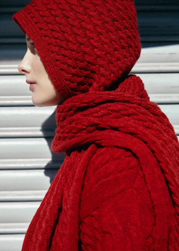 Kylie Red Tricot Scarf made by Alohas