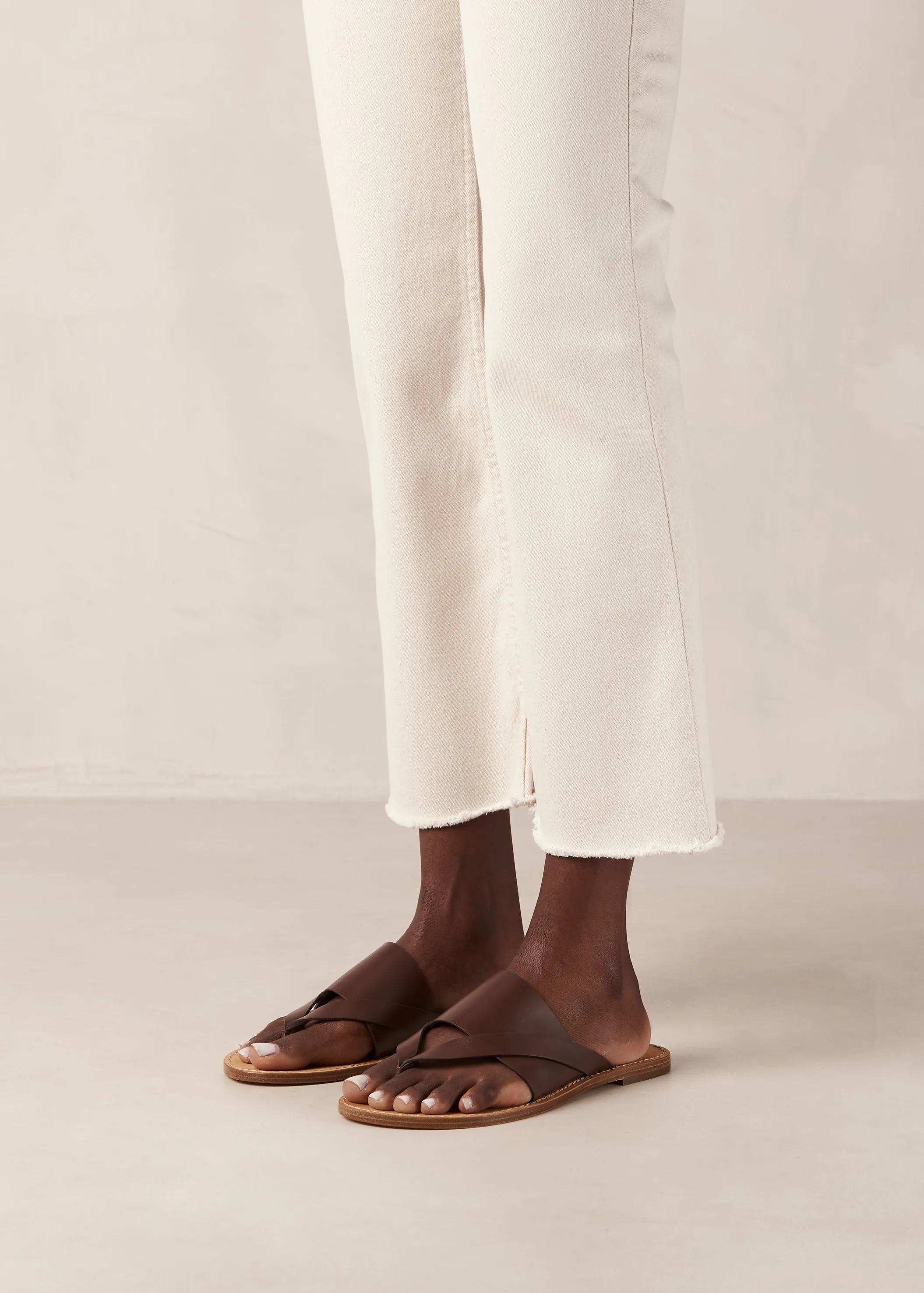 Eugene Brown Leather Sandals sold by Alohas product image thumbnail 4