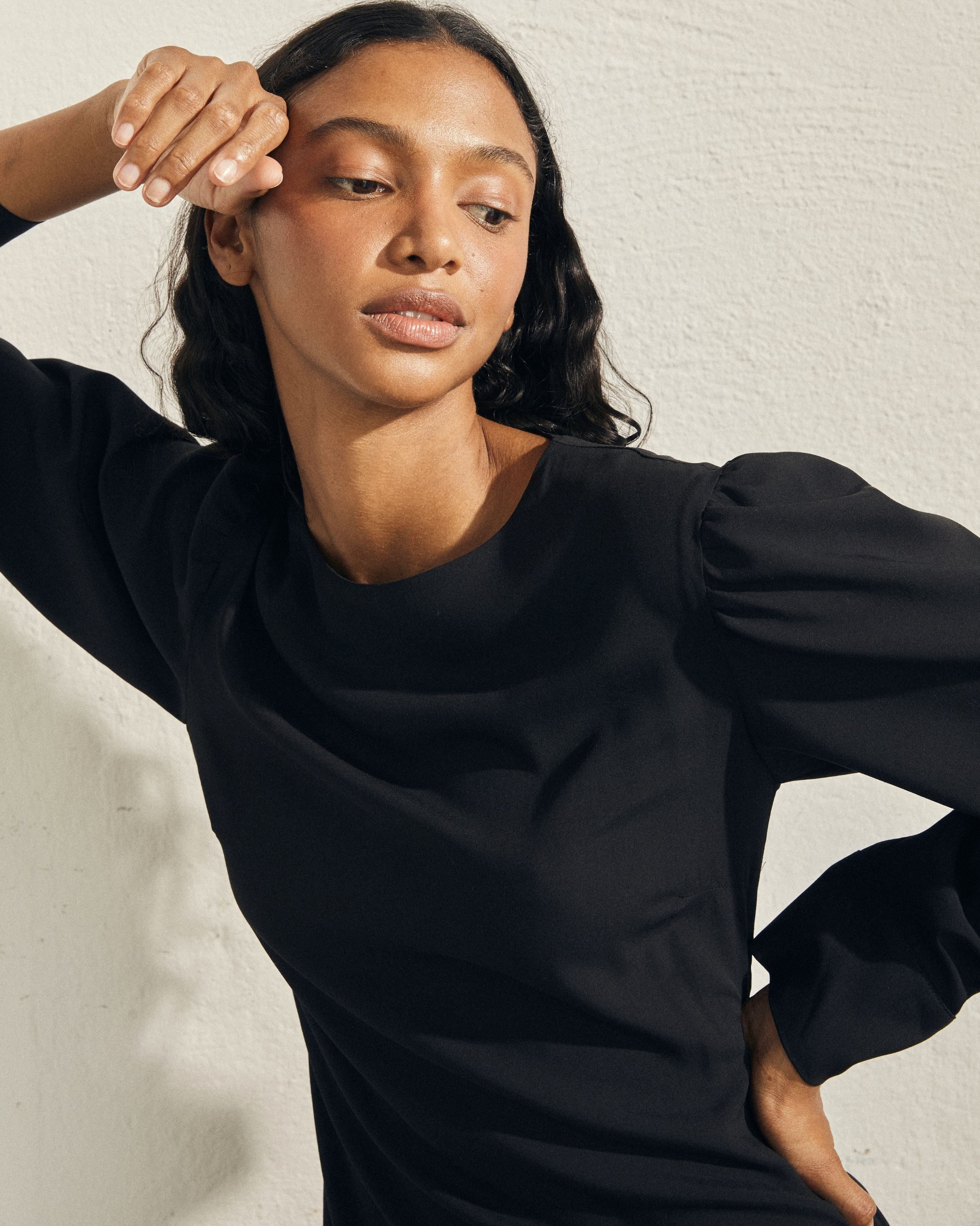 Exclesa Black Midi Dress sold by Alohas product image thumbnail 2