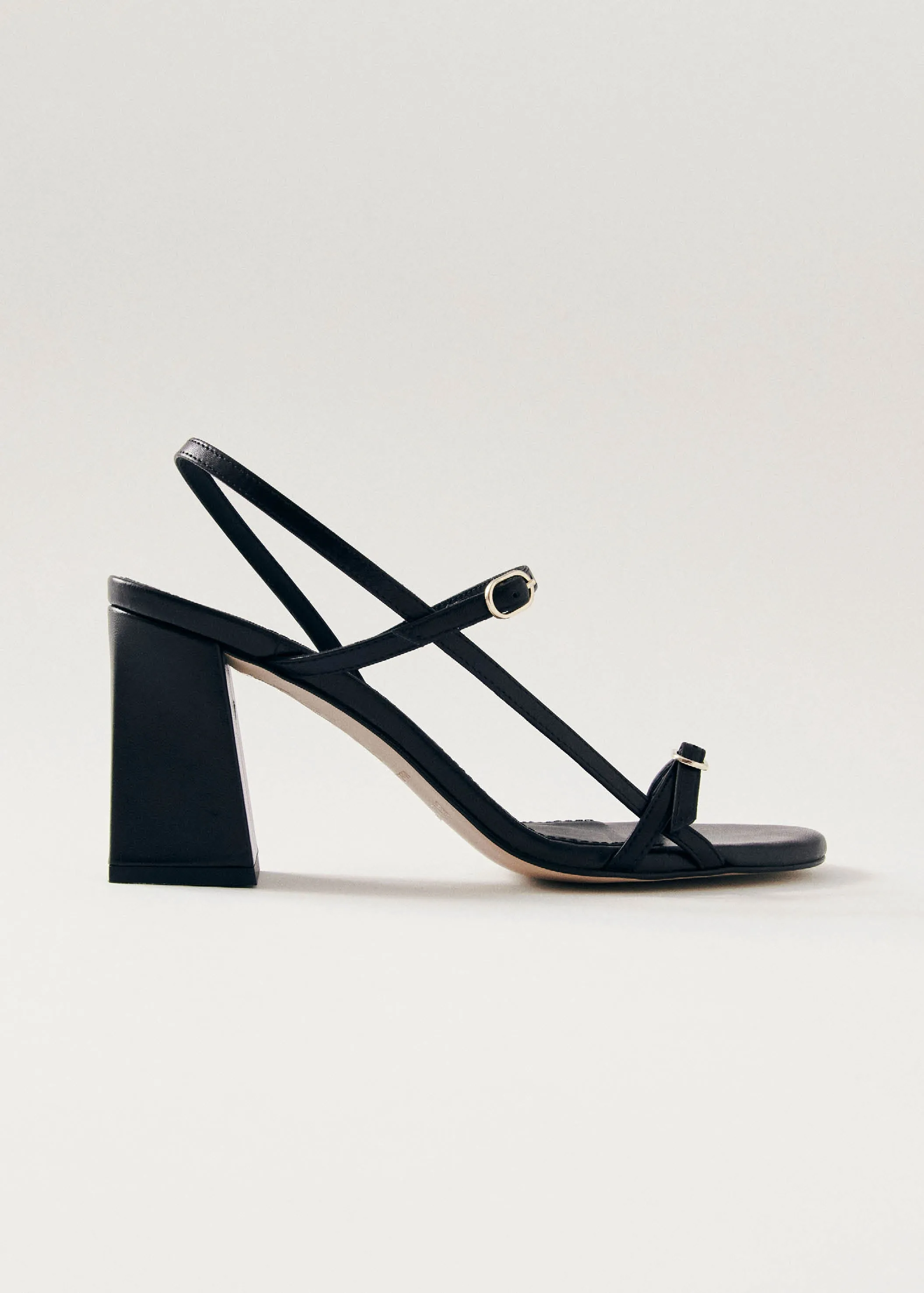 Elyn Black Leather Sandals sold by Alohas