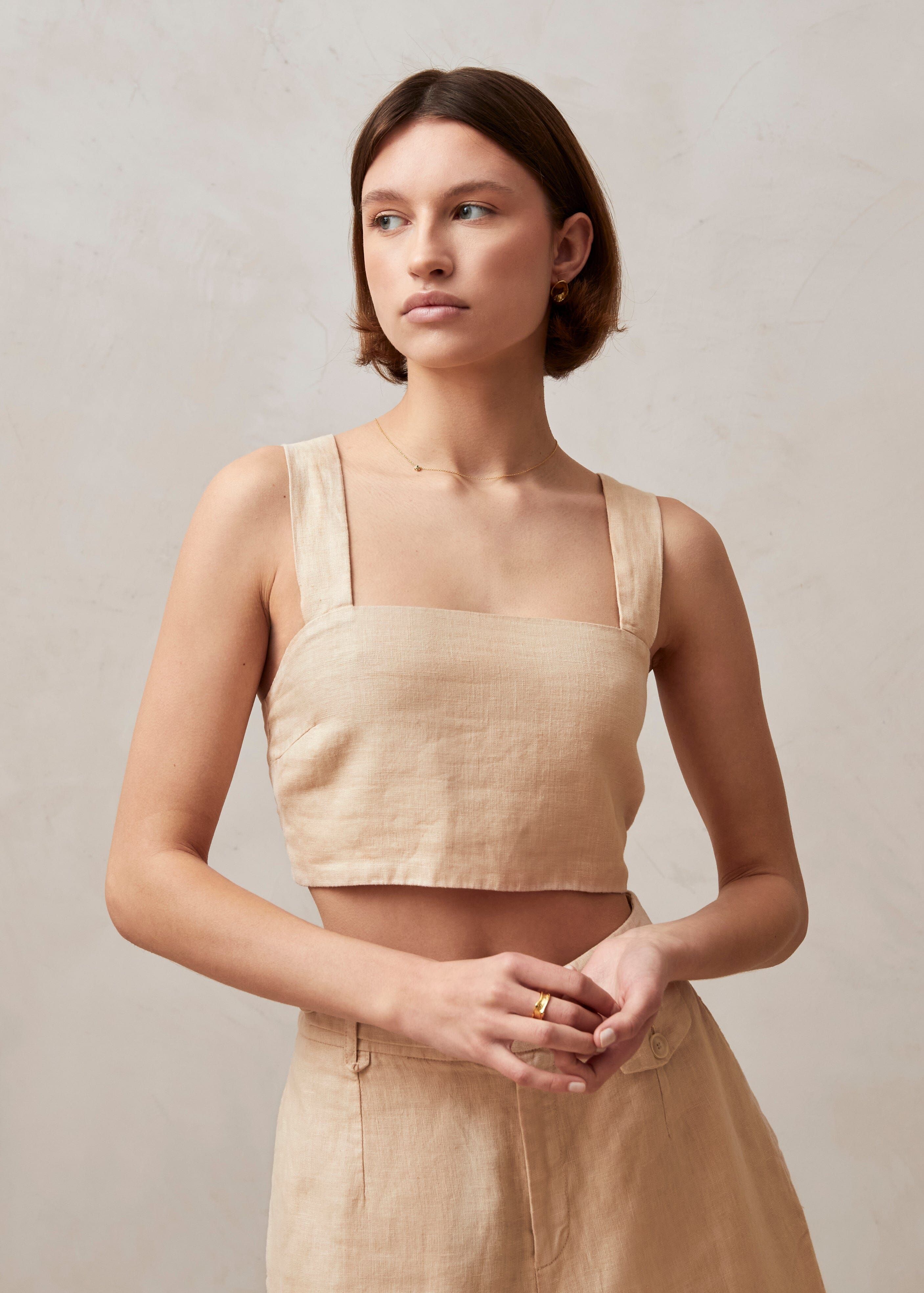 Rai Beige Top sold by Alohas