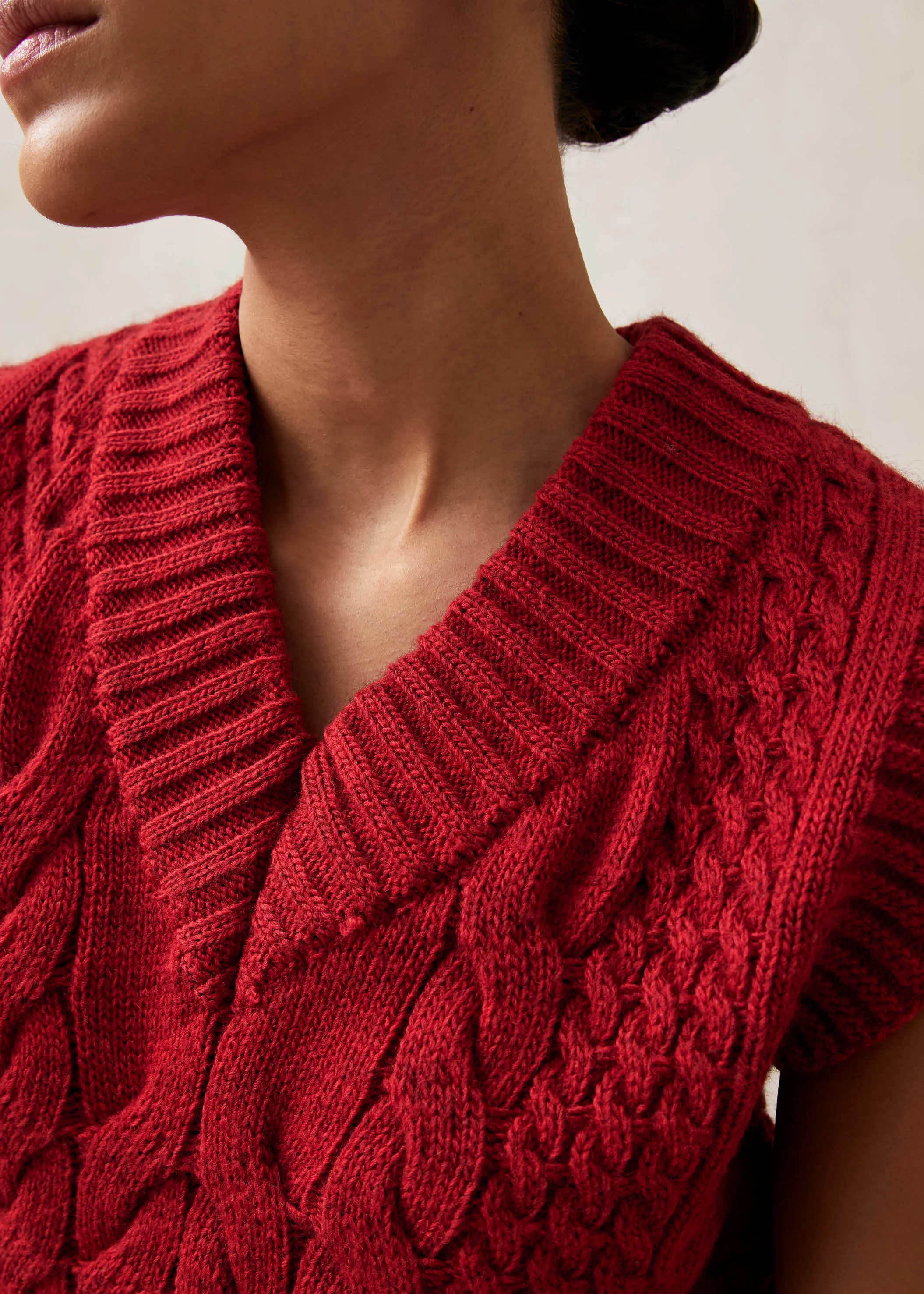 Cosy Red Tricot Vest sold by Alohas product image thumbnail 5