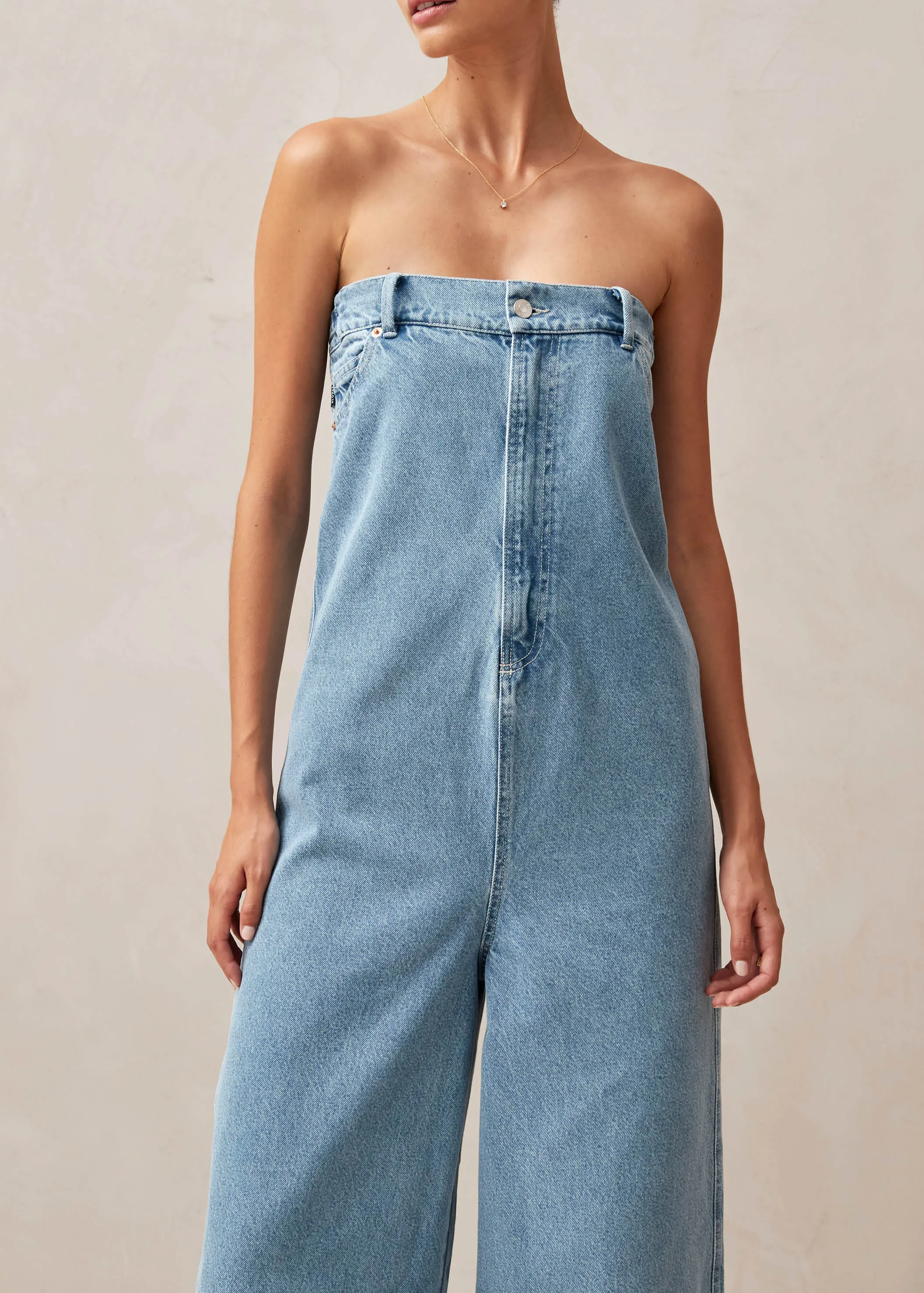 Lola Blue Denim Jumpsuit sold by Alohas product image thumbnail 4
