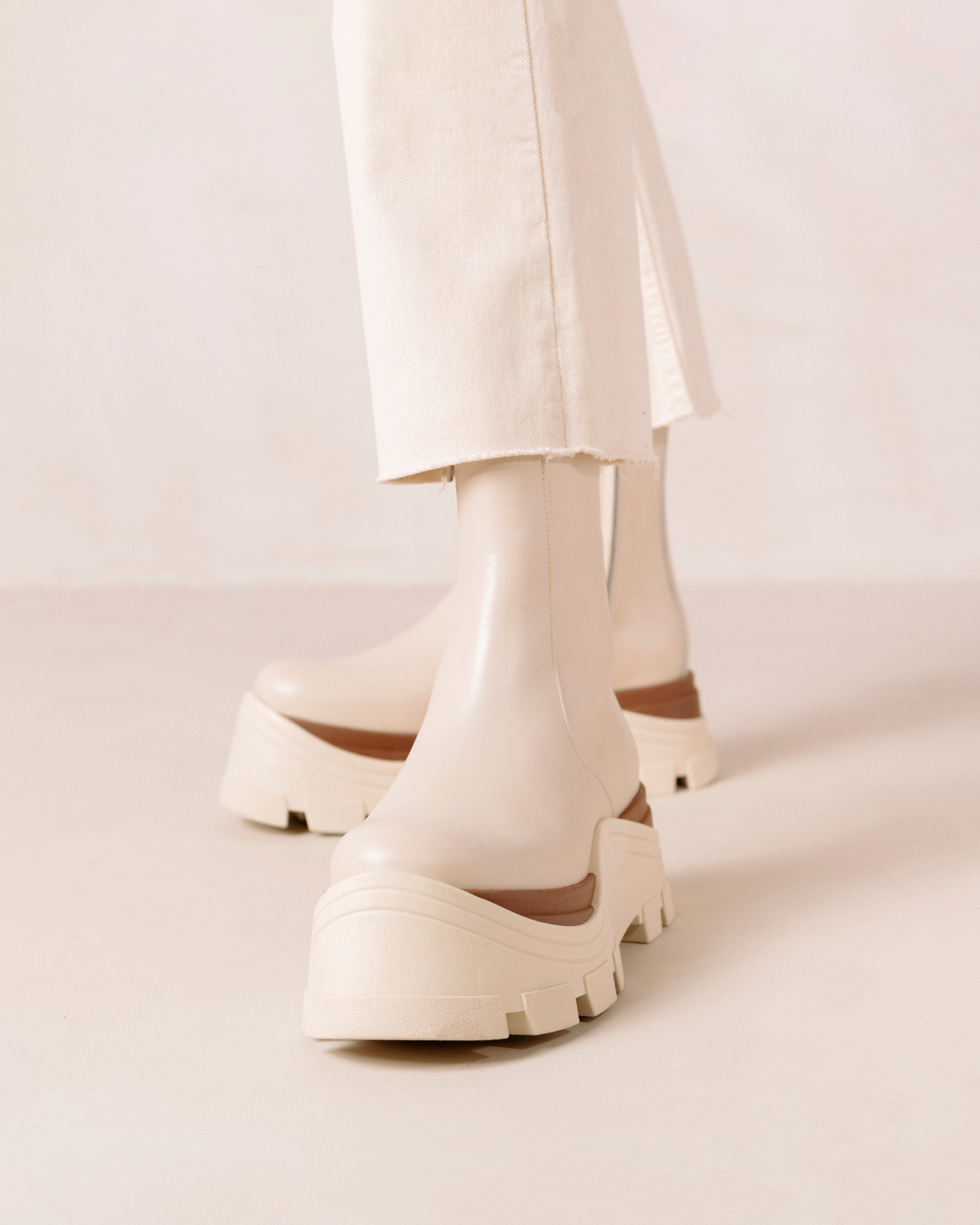 Sapphire Marcona Cream Ankle Boots sold by Alohas product image thumbnail 5