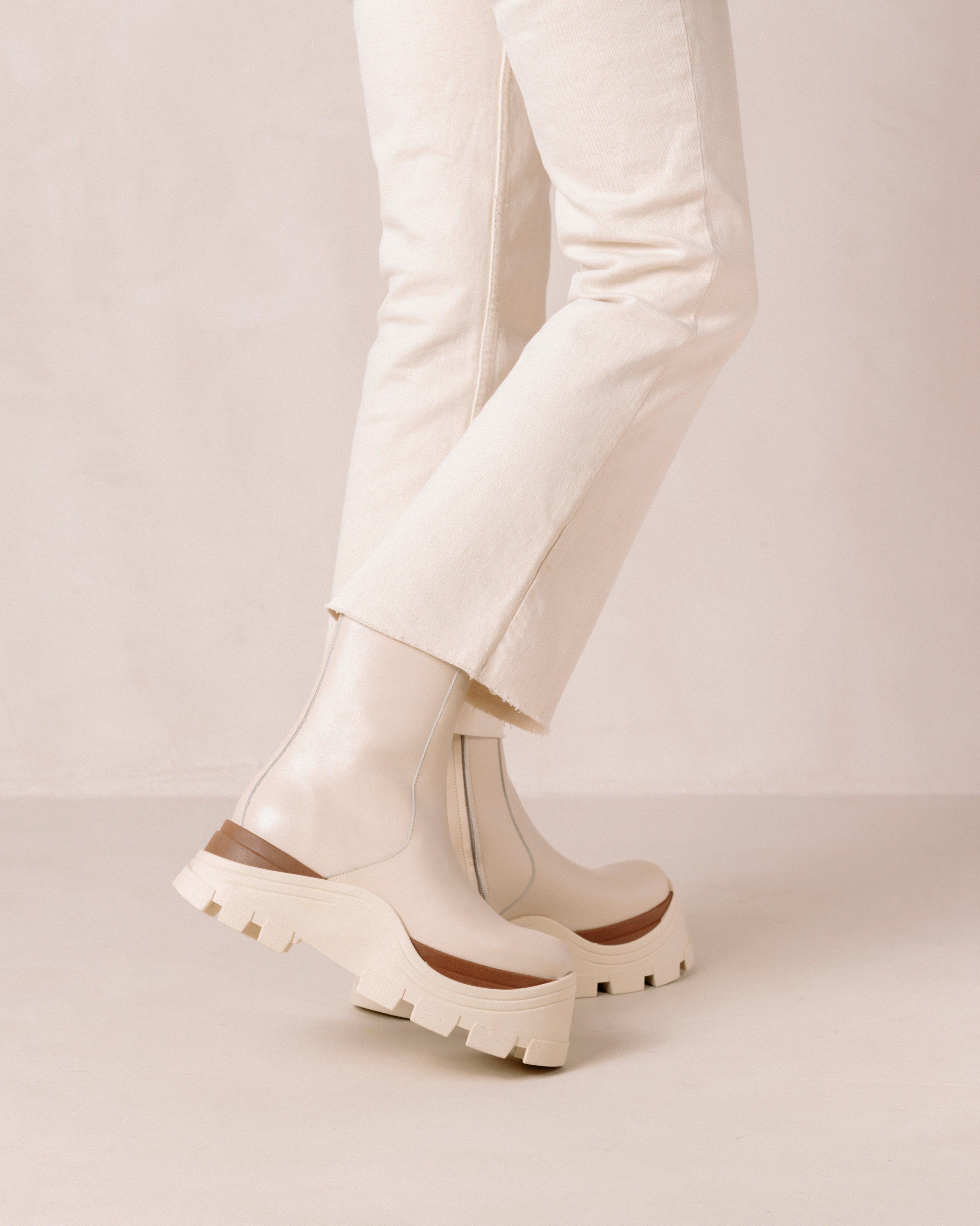 Sapphire Marcona Cream Ankle Boots sold by Alohas product image thumbnail 4