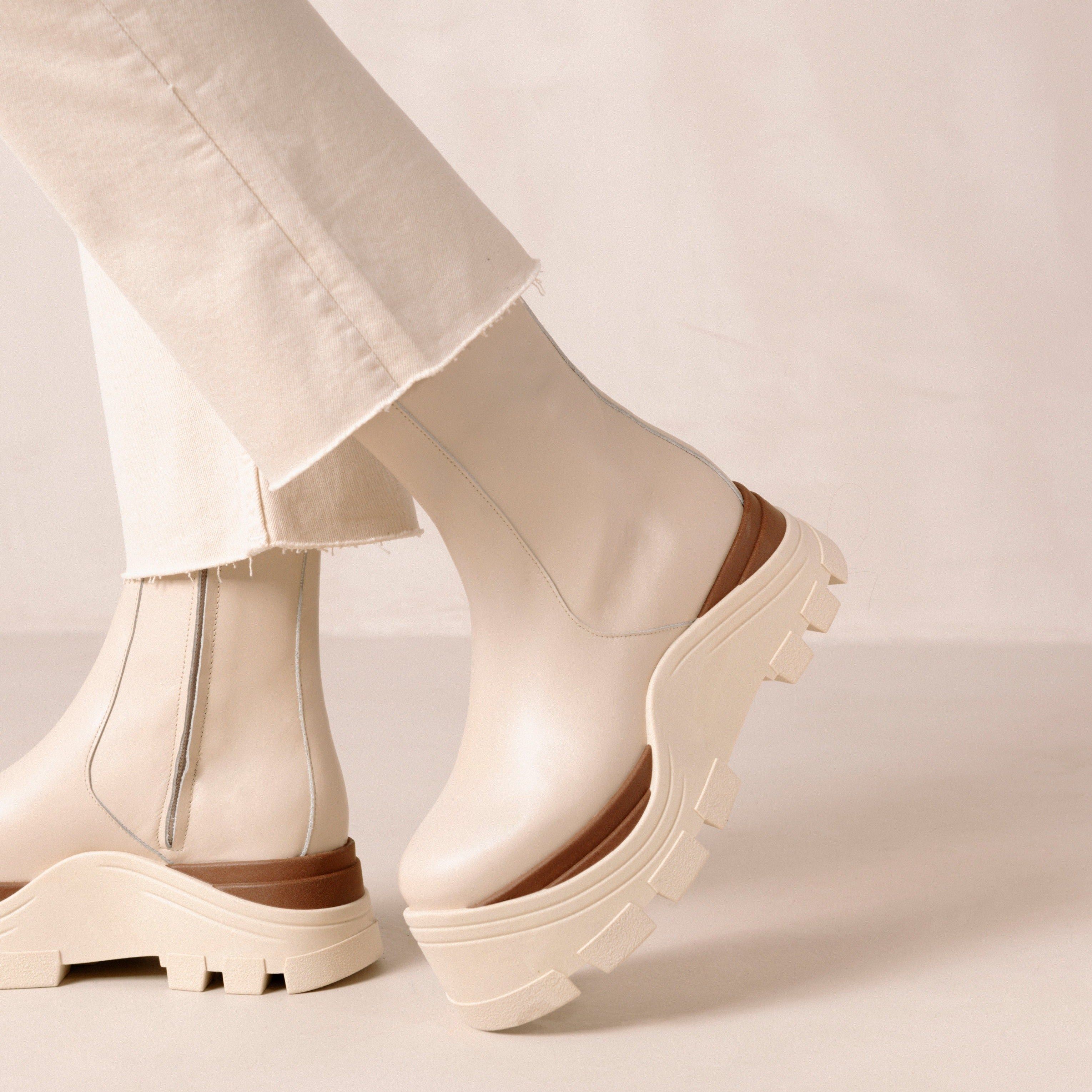 Sapphire Marcona Cream Ankle Boots sold by Alohas product image thumbnail 3