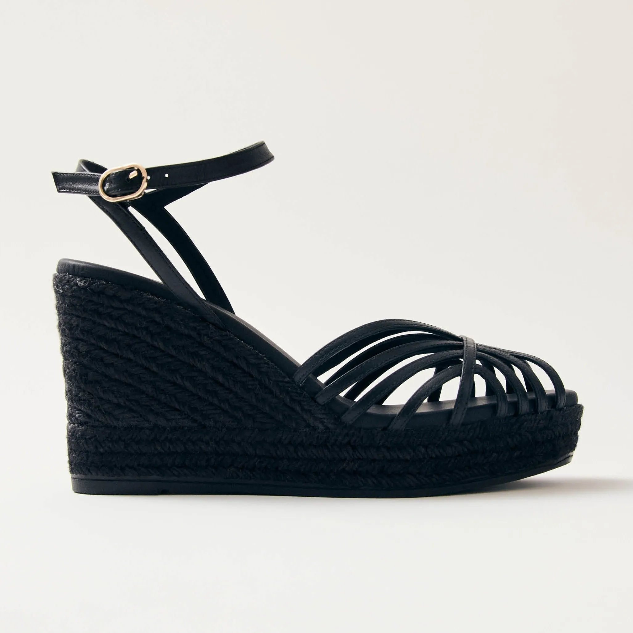Maren Black Leather Espadrilles sold by Alohas product image thumbnail 3