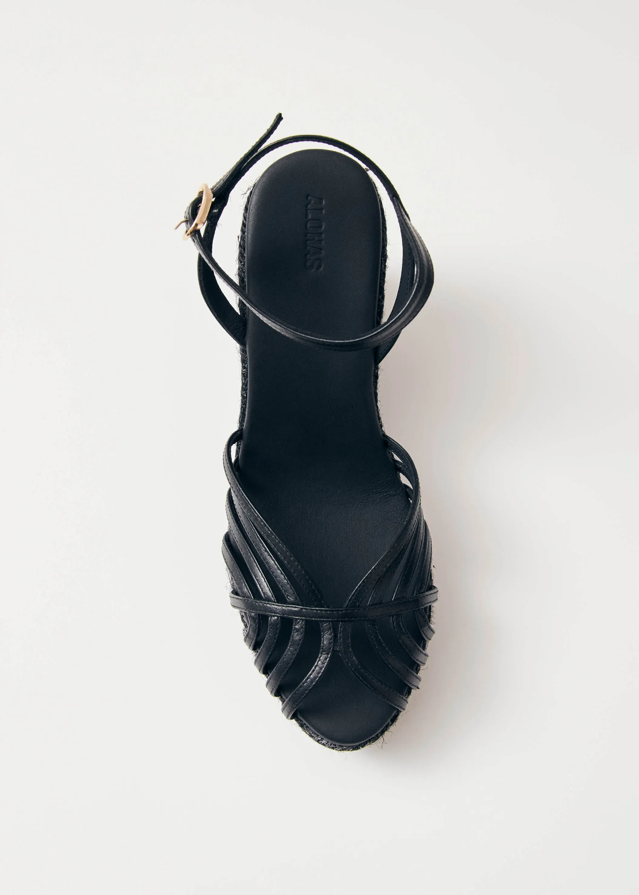 Maren Black Leather Espadrilles sold by Alohas product image thumbnail 5
