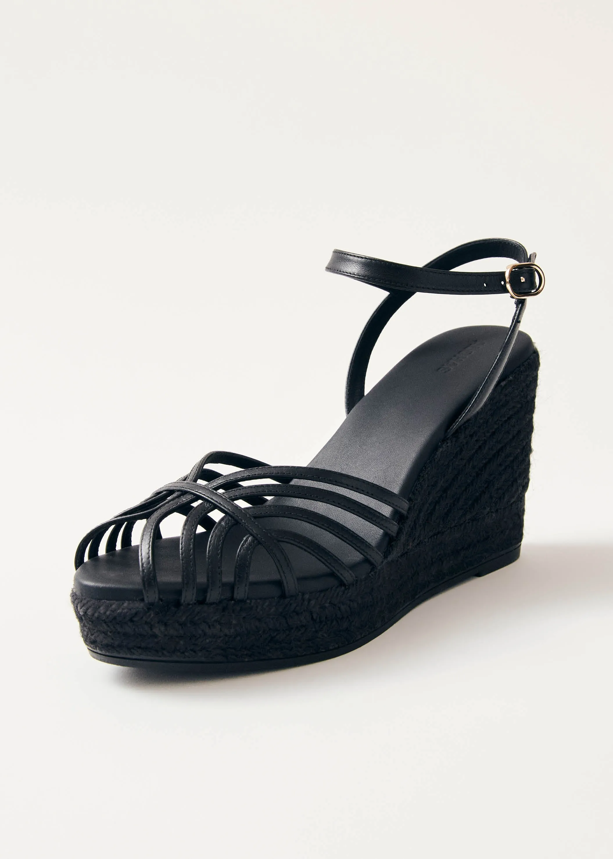 Maren Black Leather Espadrilles sold by Alohas product image thumbnail 4