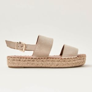 Double Strap Camel Leather Espadrilles sold by Alohas
