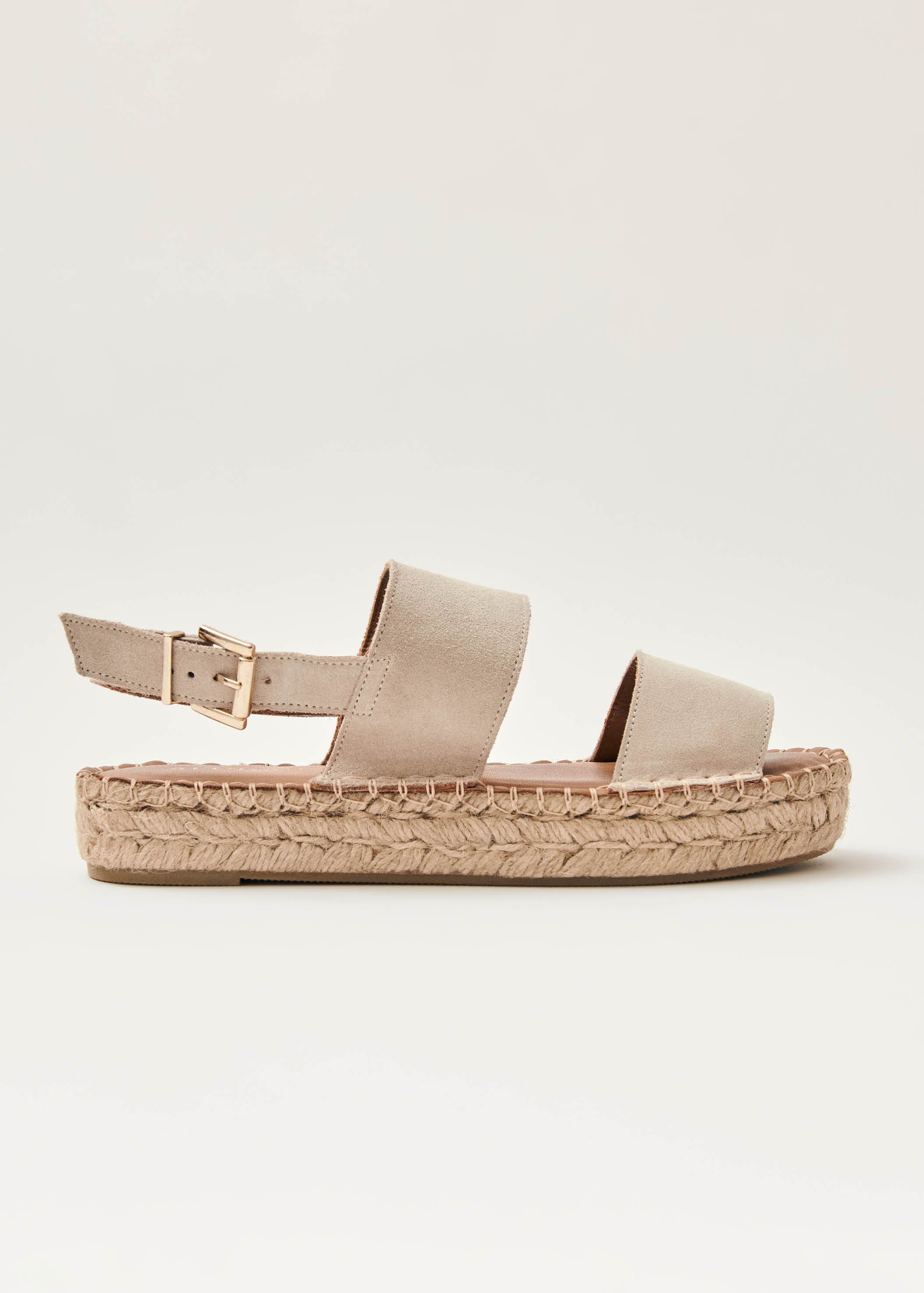 Double Strap Camel Leather Espadrilles sold by Alohas