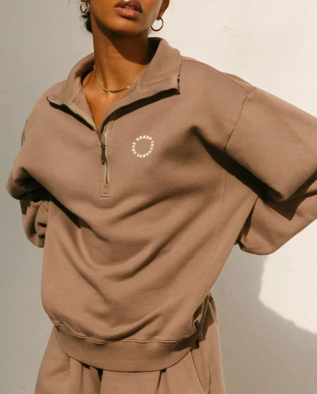 Macchiato Sweatshirt Nutmeg Brown sold by Alohas