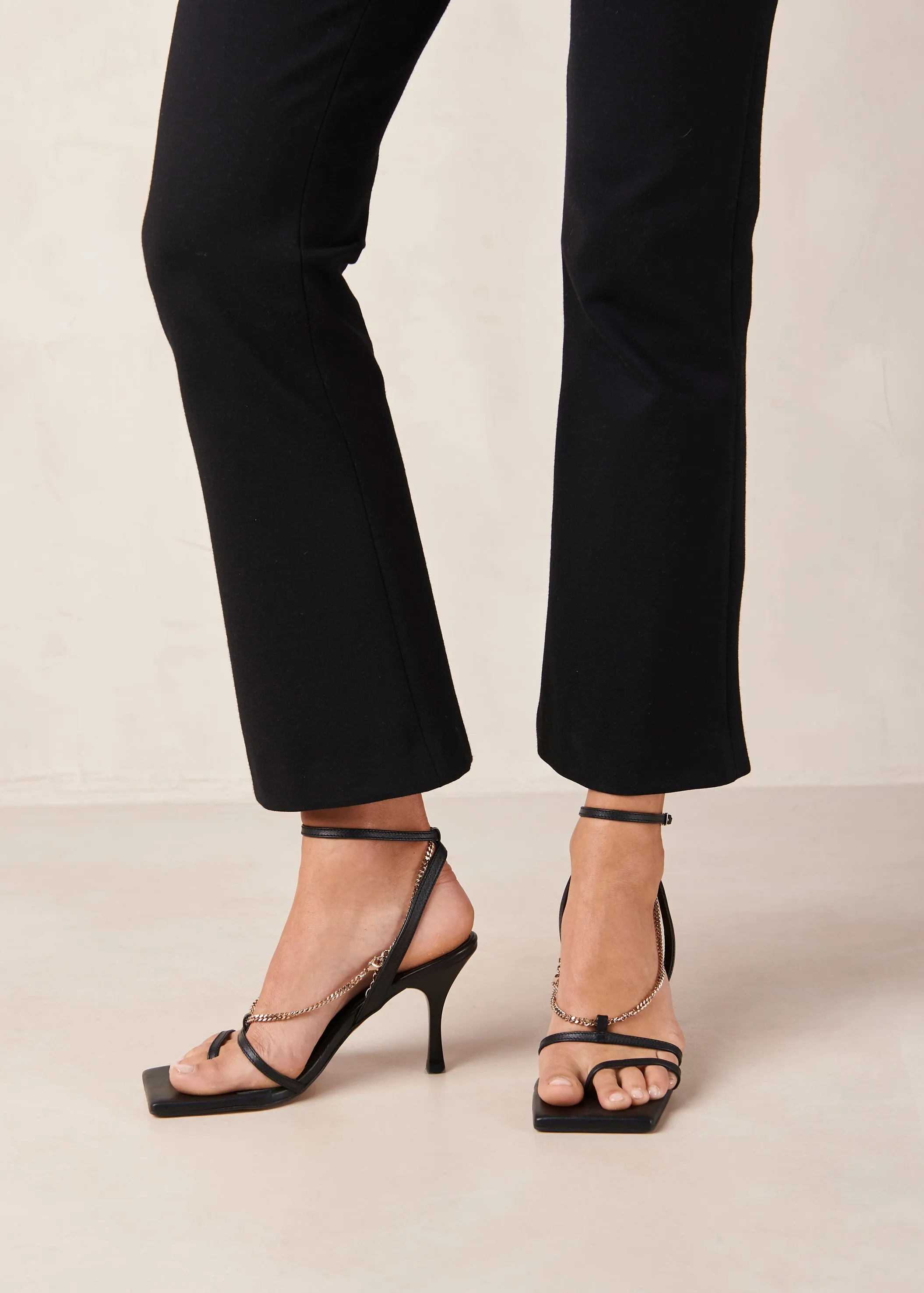 Straps Chain Black Leather Sandals sold by Alohas product image thumbnail 4