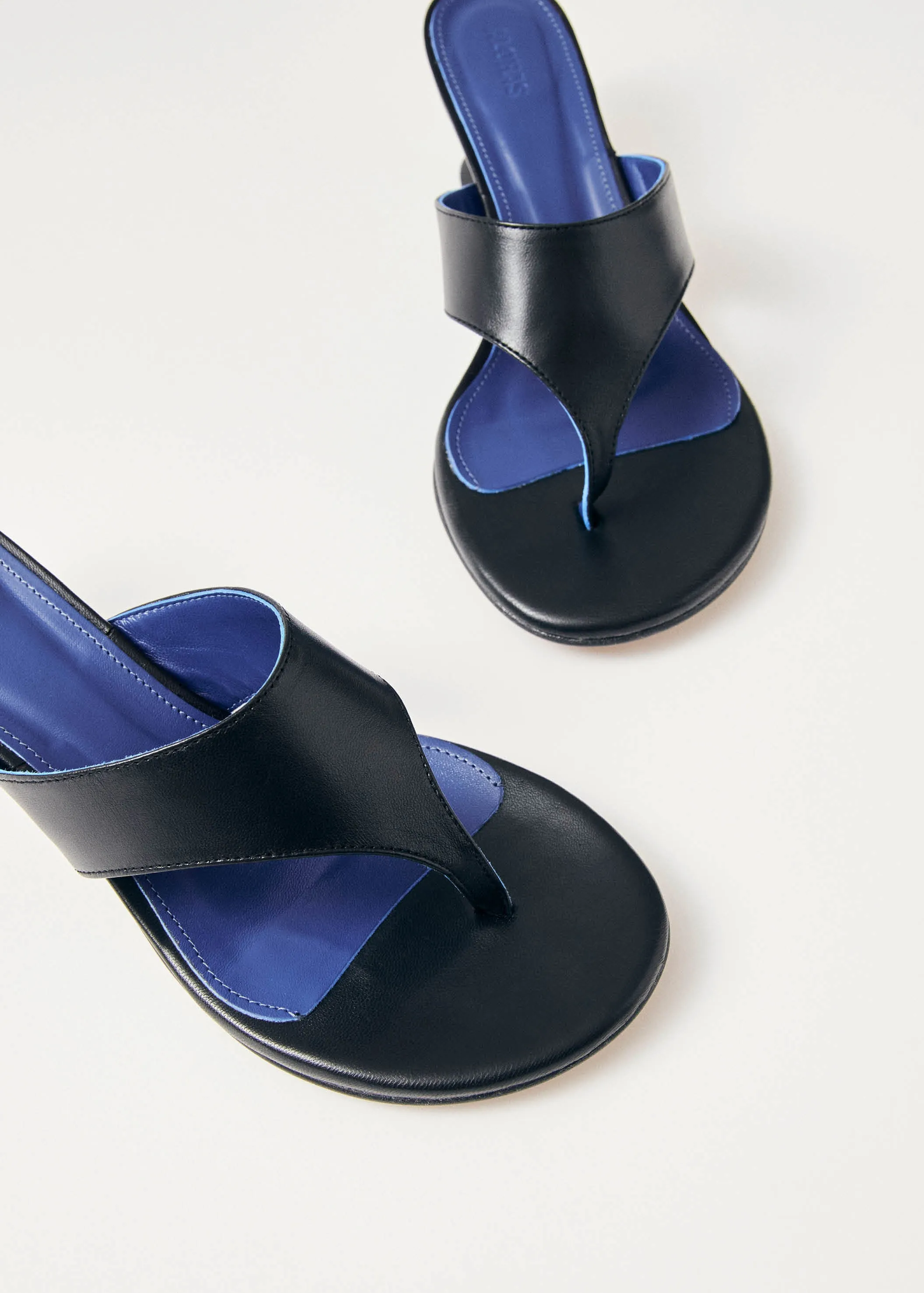 Tess Black Leather Sandals sold by Alohas product image thumbnail 5
