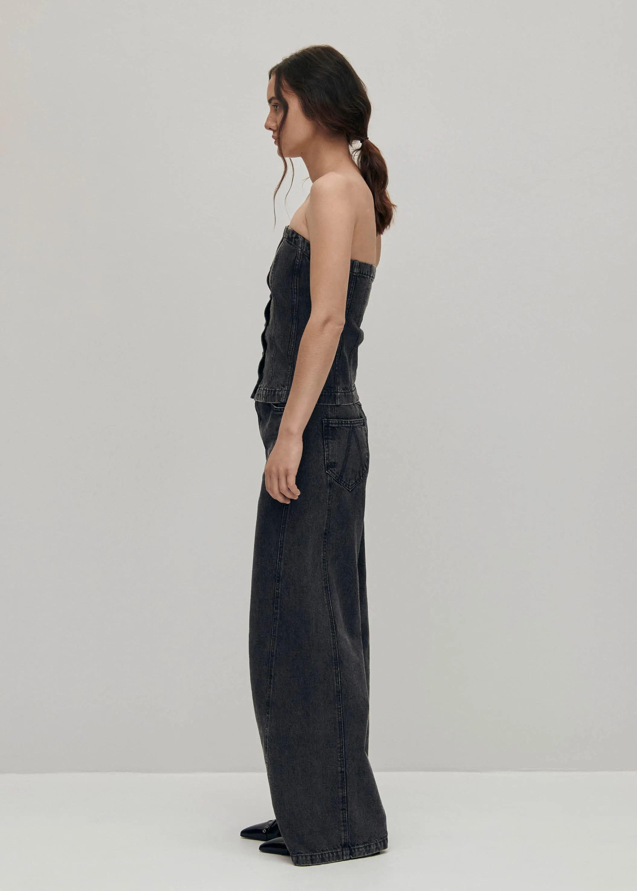 Troyes Black Denim Tank sold by Alohas product image thumbnail 5