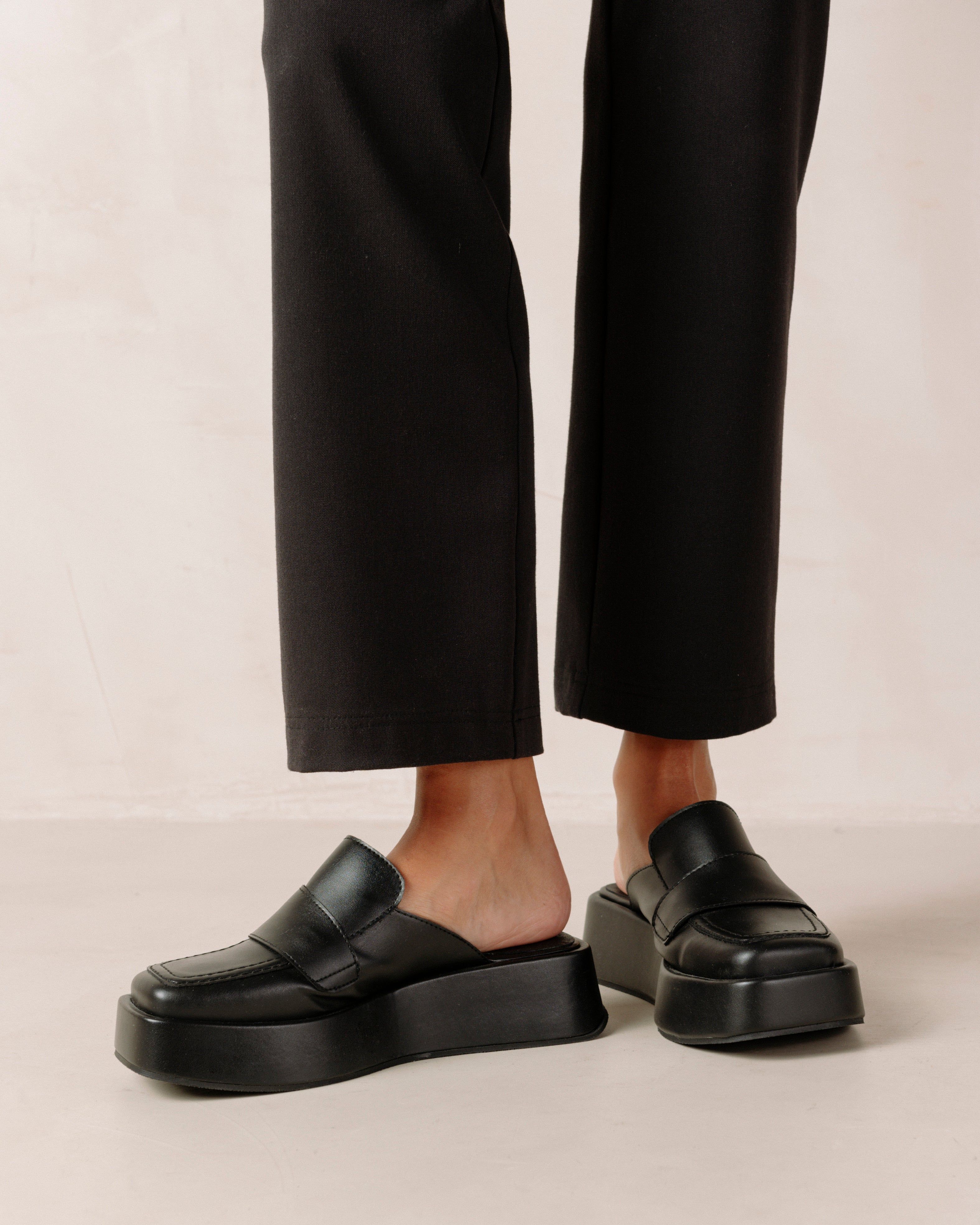Tempera Black Loafers sold by Alohas