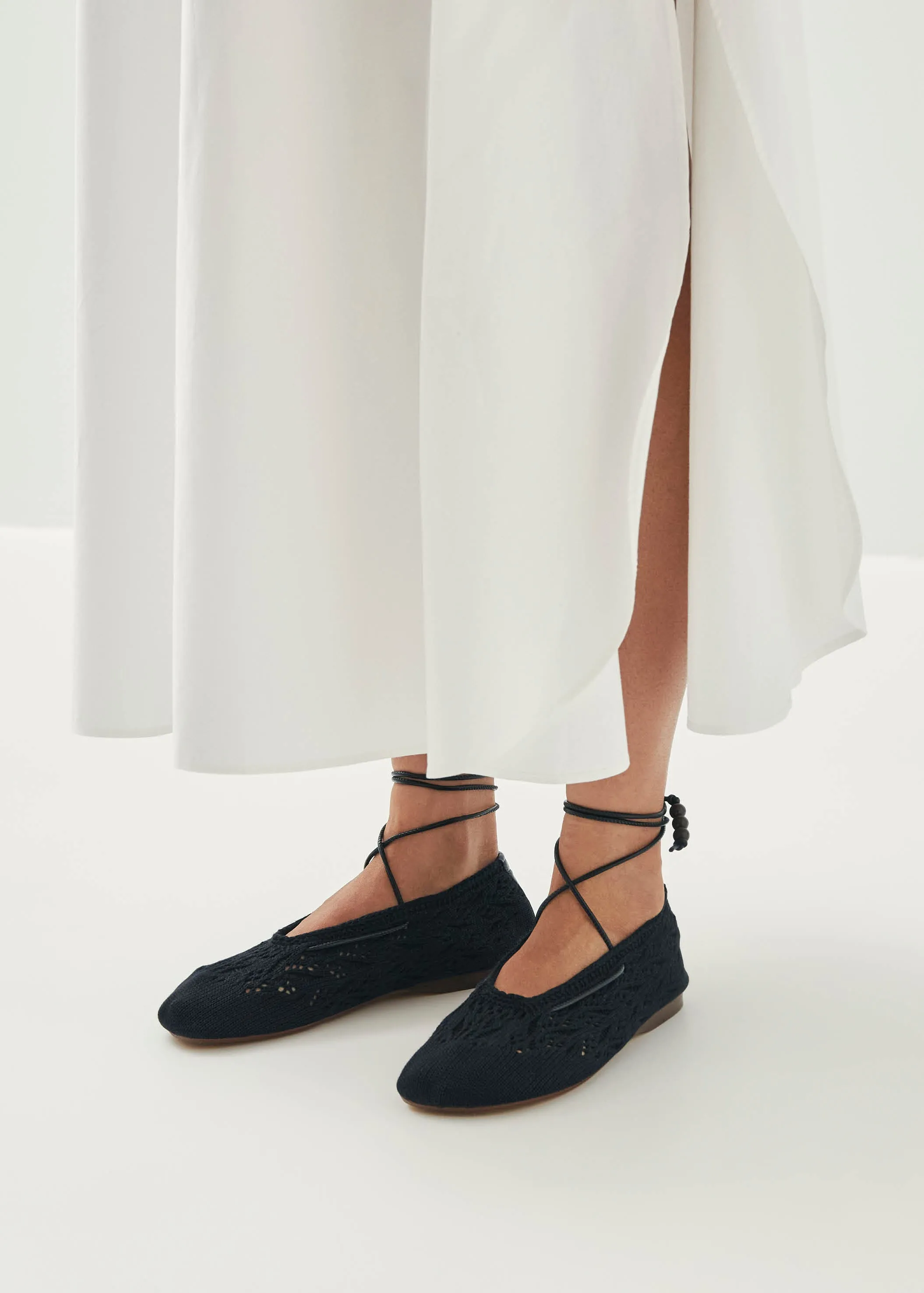 Rosemary Crochet Black Ballet Flats sold by Alohas product image thumbnail 2