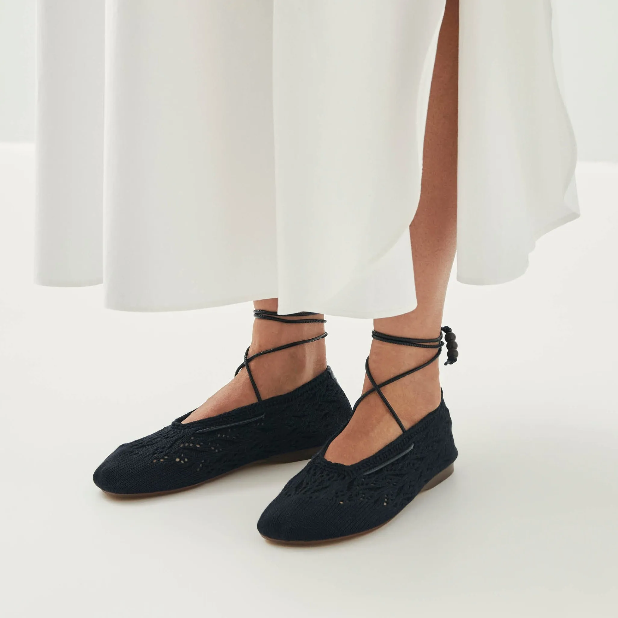 Rosemary Crochet Black Ballet Flats sold by Alohas product image thumbnail 3
