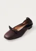 Freya Brown Leather Ballet Flats sold by Alohas