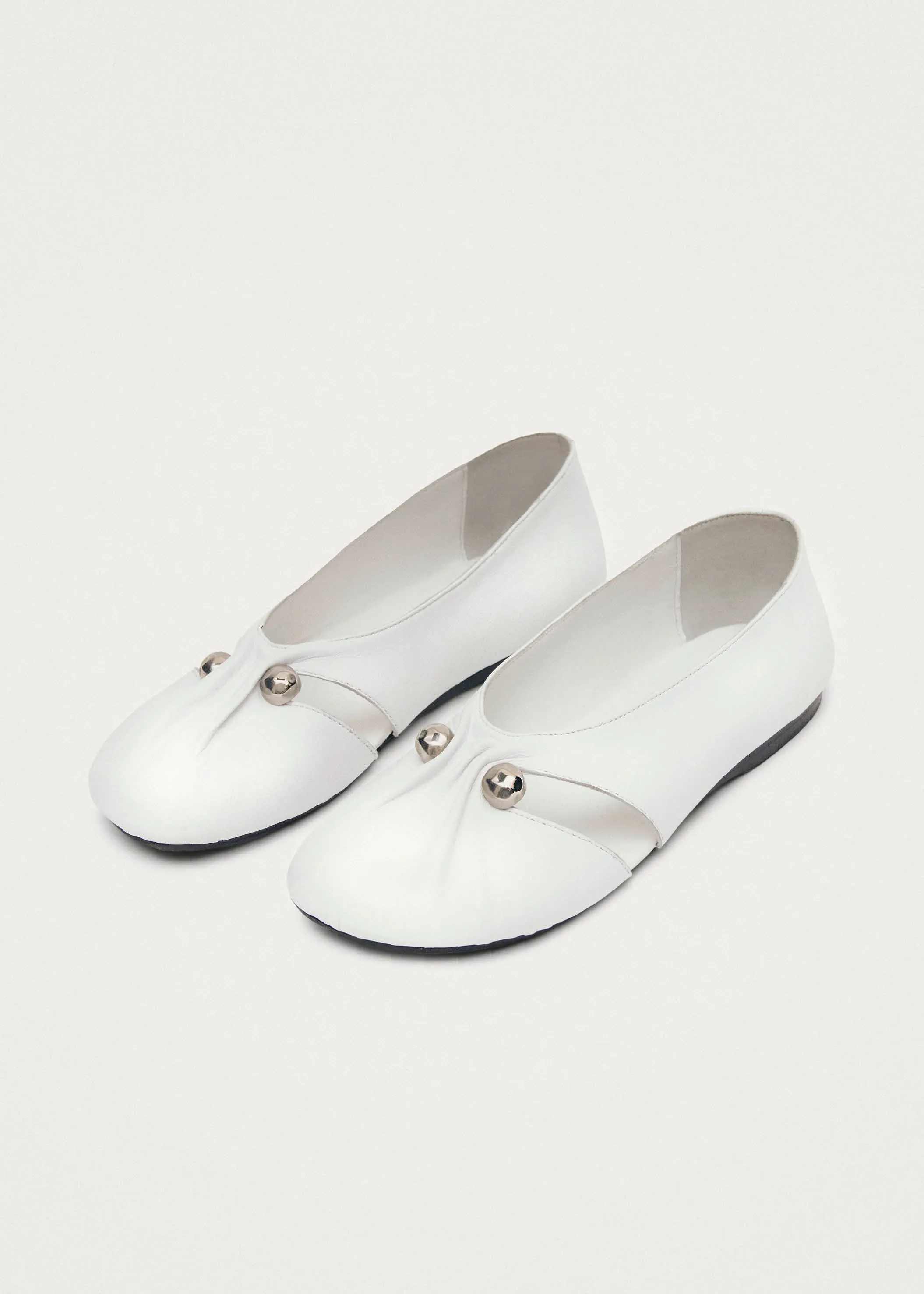Ravena White Leather Ballet Flats sold by Alohas product image thumbnail 2