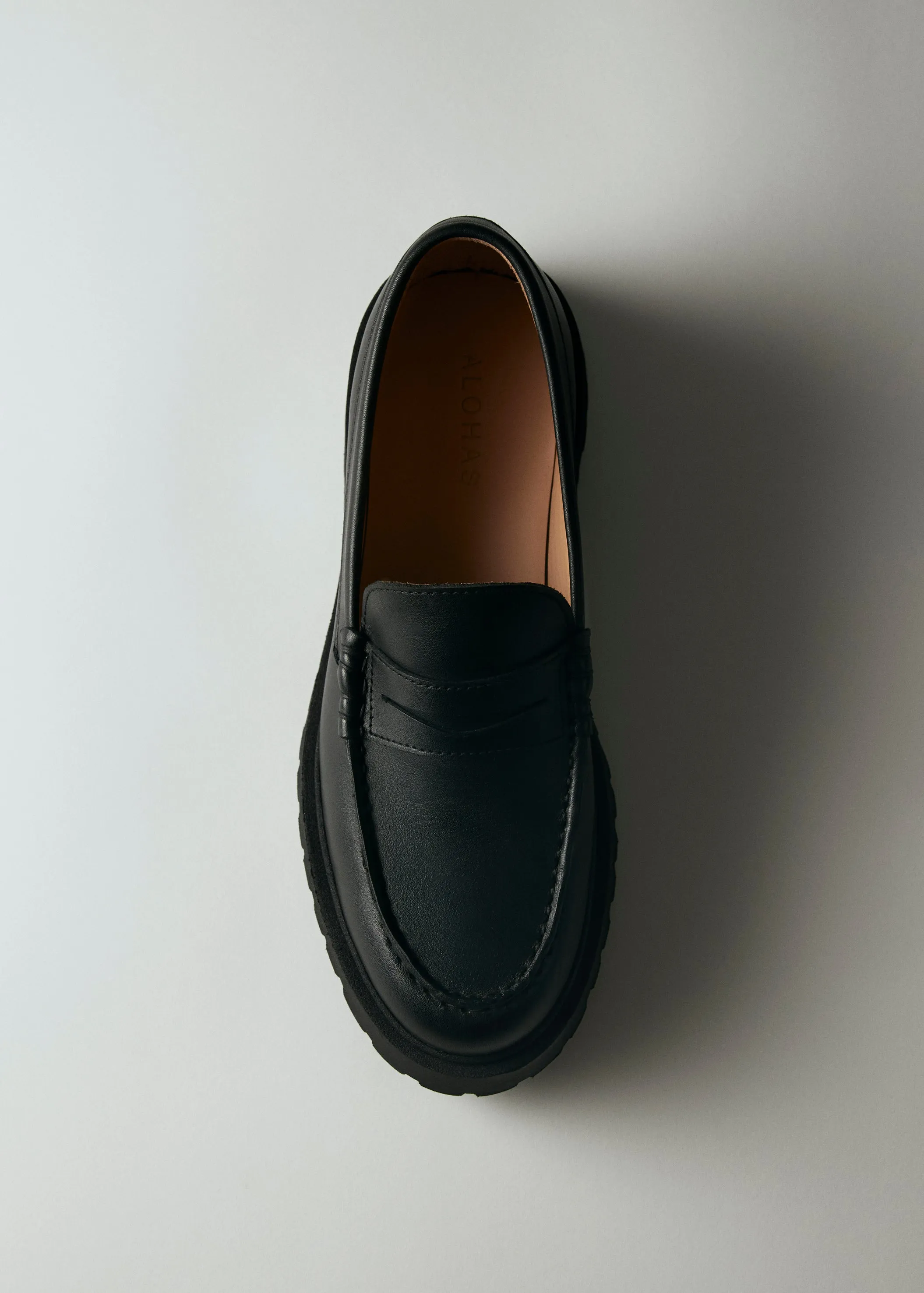 Dexter Black Leather Loafers sold by Alohas