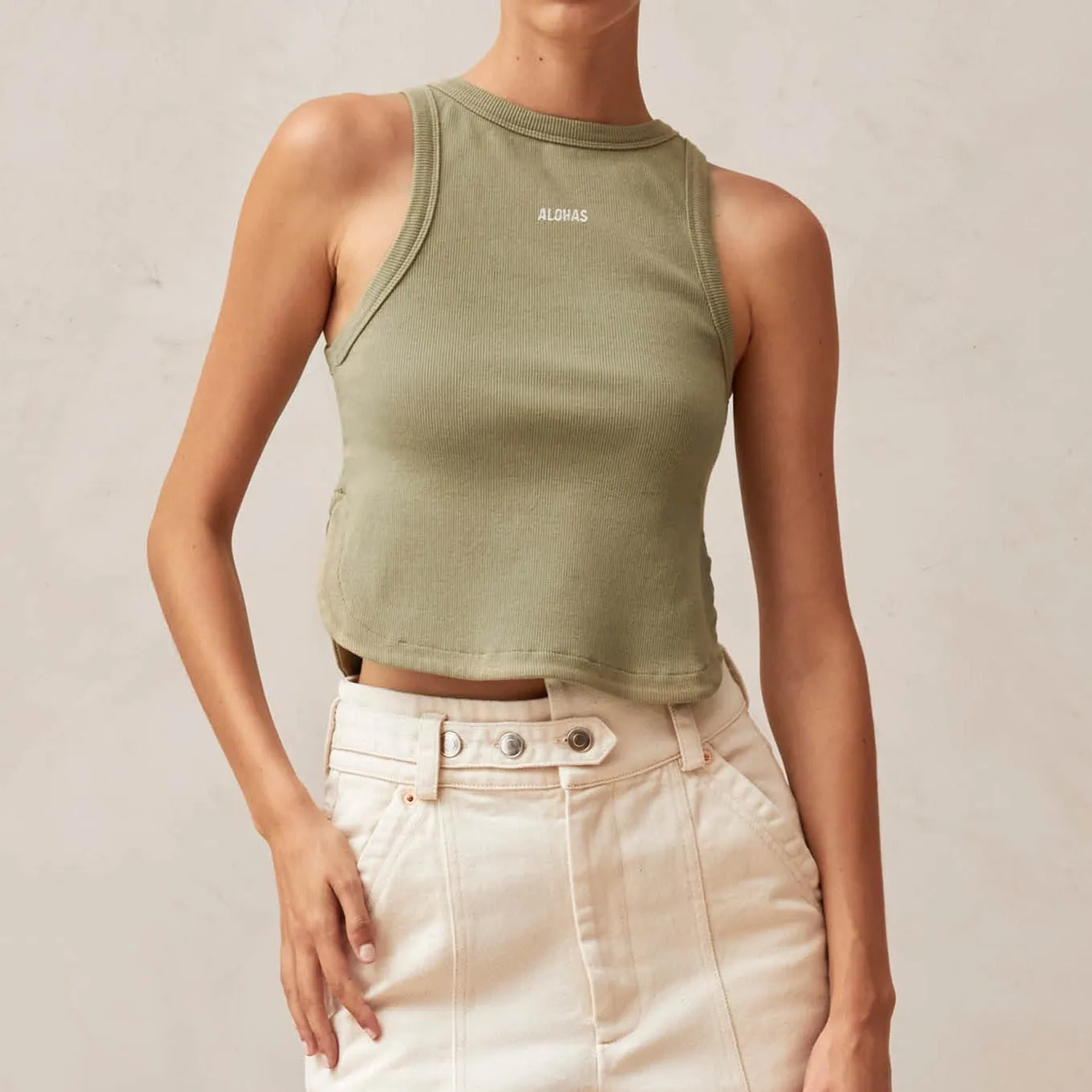 Dina Khaki Tank sold by Alohas product image thumbnail 3