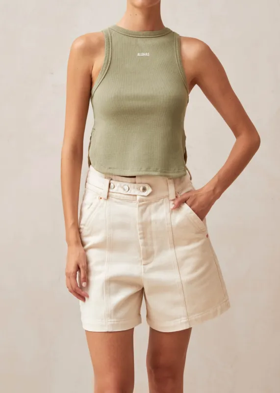 Dina Khaki Tank sold by Alohas