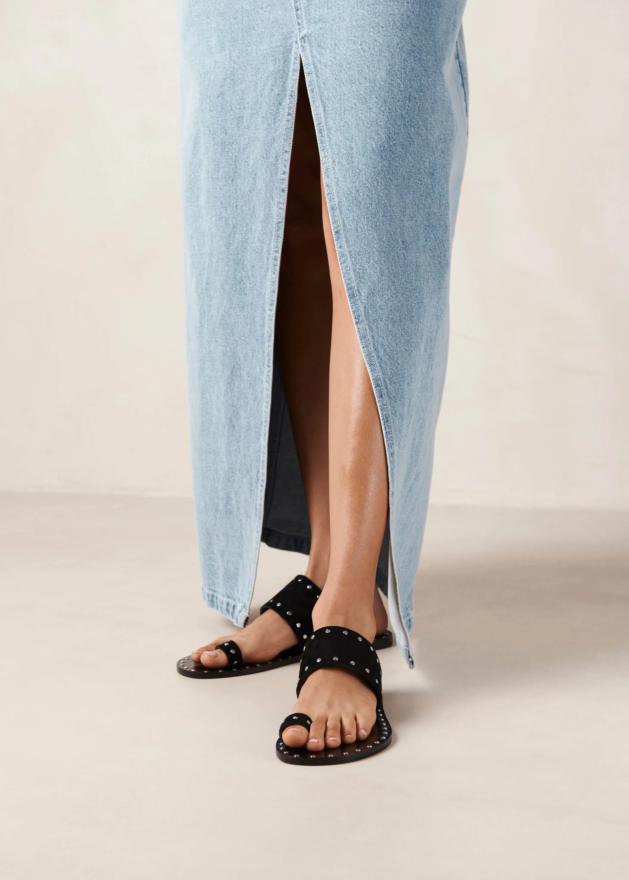 Riley Black Leather Sandals sold by Alohas product image thumbnail 5