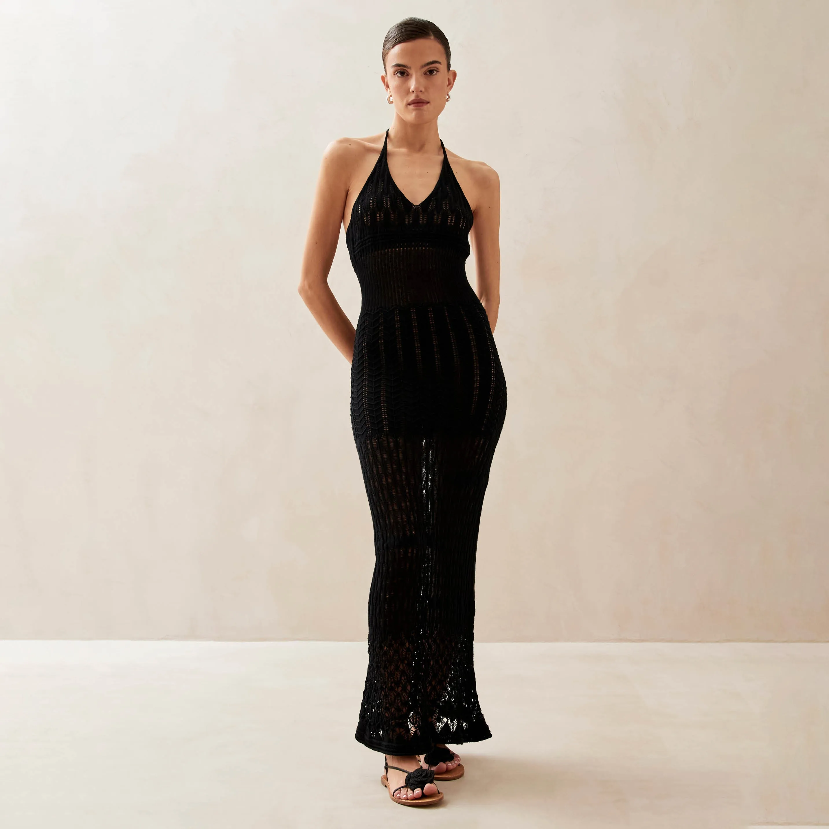 Gabrielle Black Maxi Dress sold by Alohas product image thumbnail 3