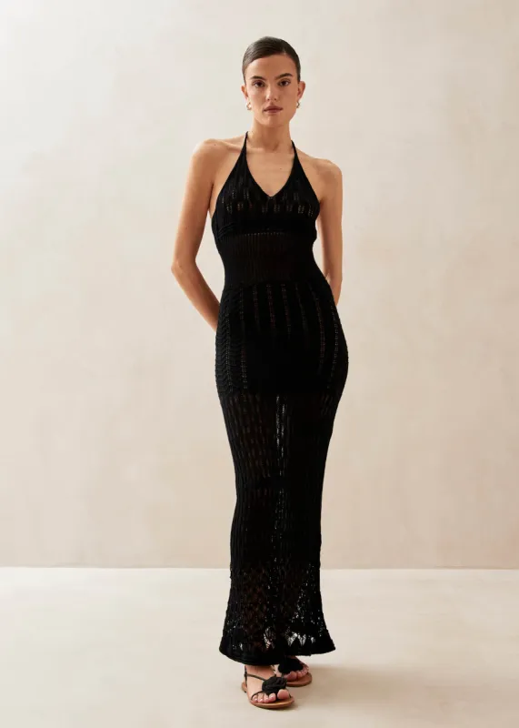 Gabrielle Black Maxi Dress sold by Alohas