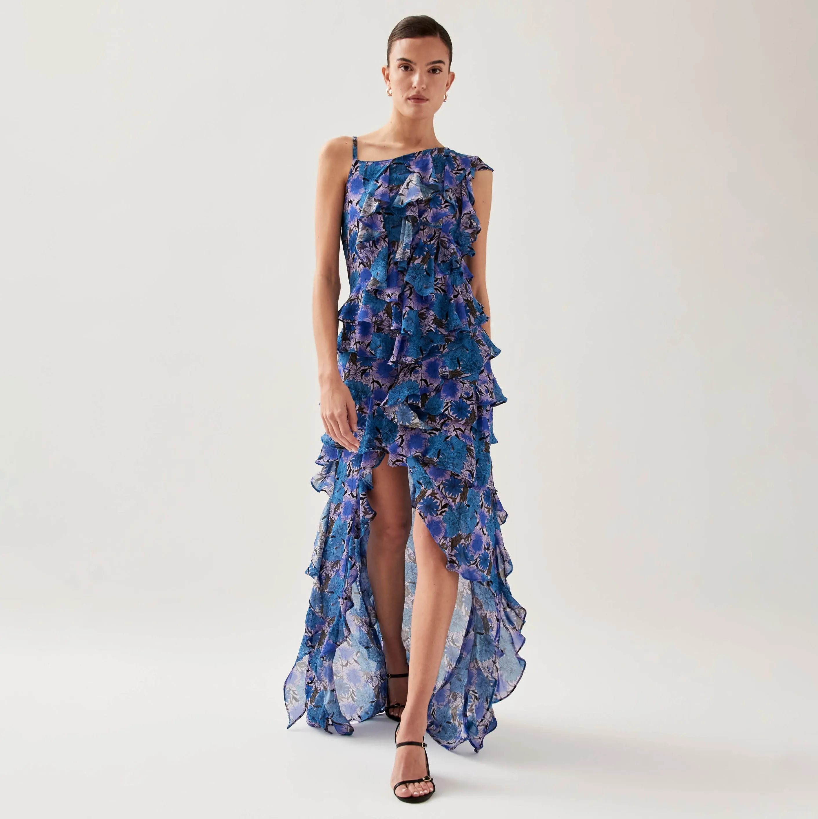 Isabelle Print Floral Lilac Maxi Dress sold by Alohas product image thumbnail 3