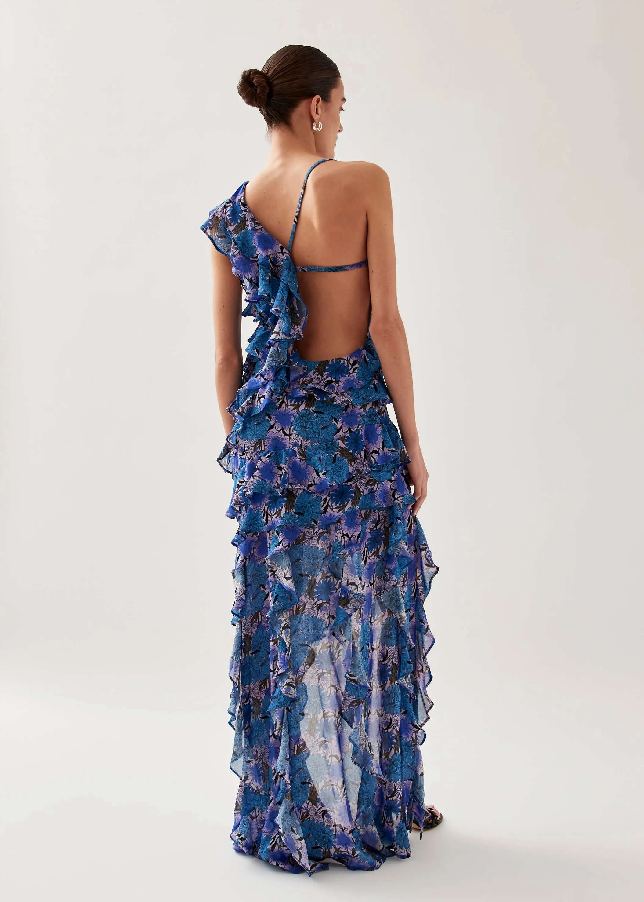 Isabelle Print Floral Lilac Maxi Dress sold by Alohas product image thumbnail 5