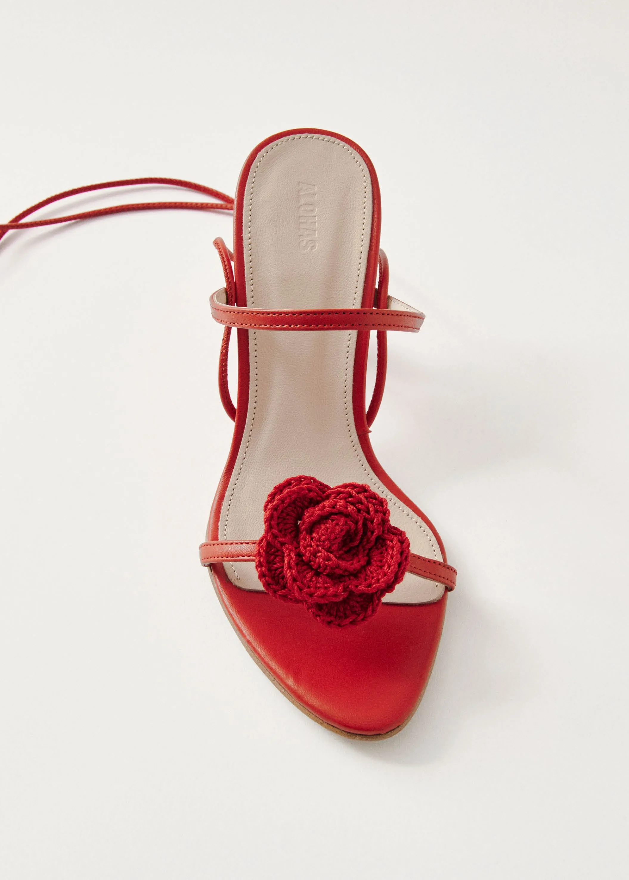 Kendra Bloom Red Leather Sandals sold by Alohas product image thumbnail 4