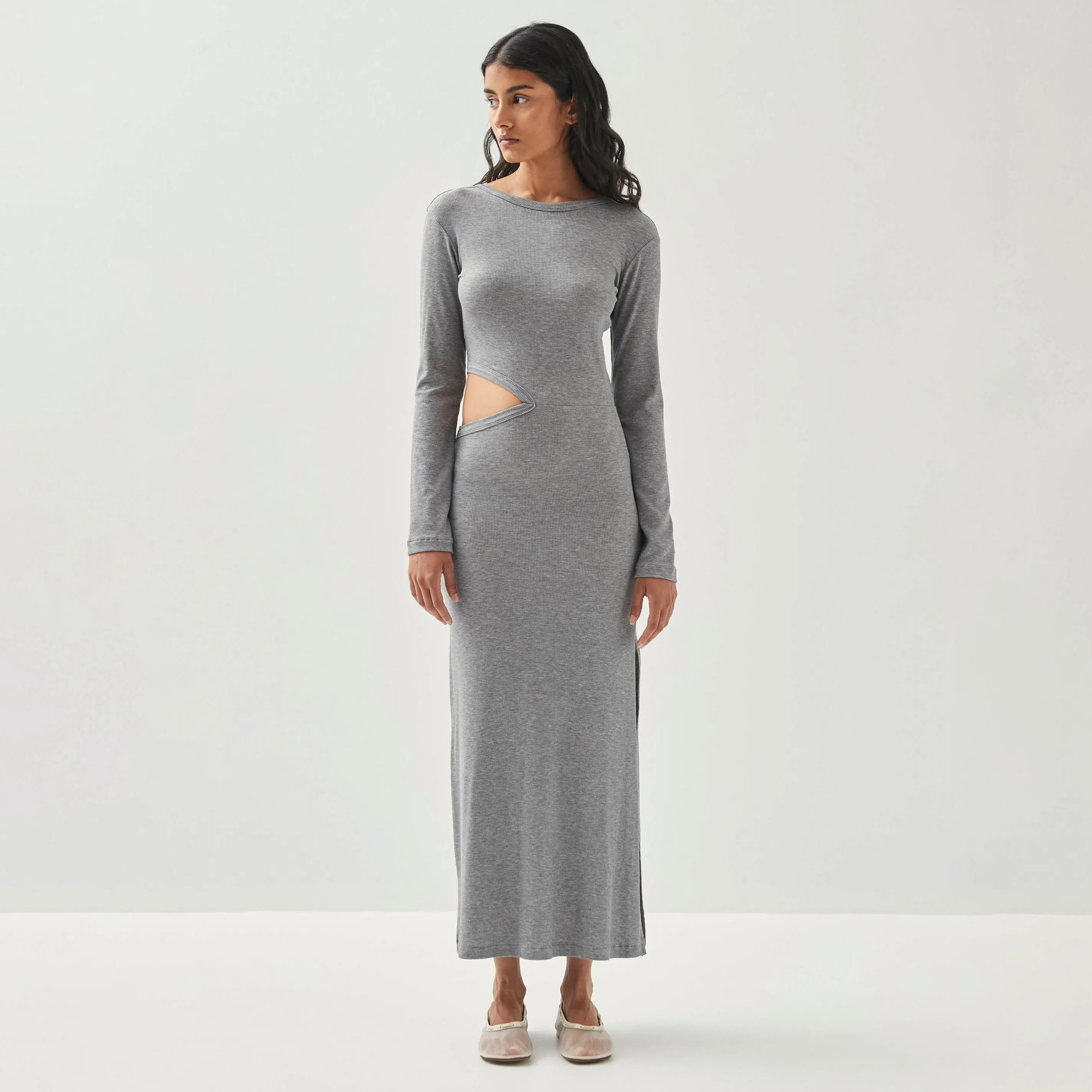 Belle Grey Melange Dress sold by Alohas product image thumbnail 3