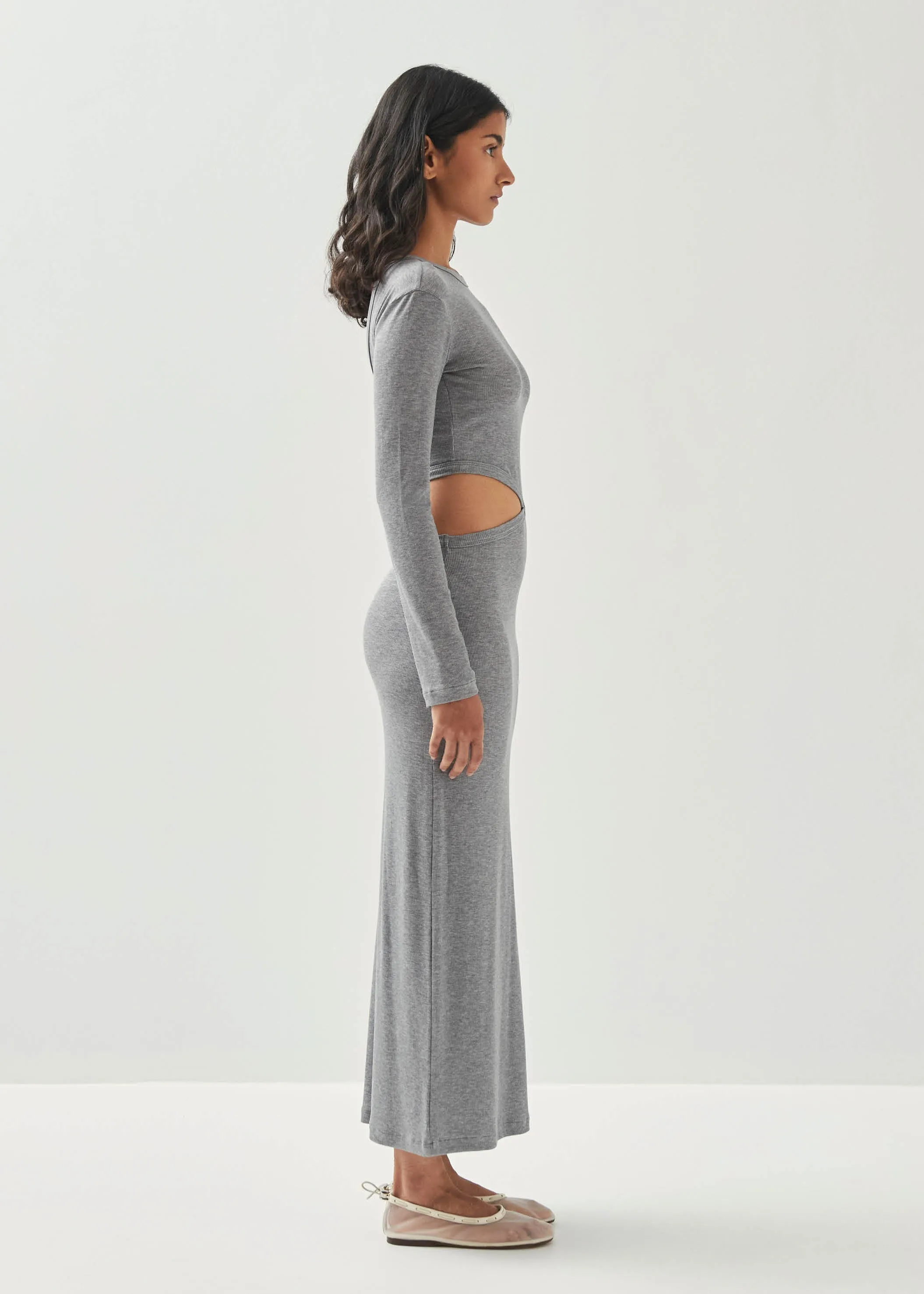 Belle Grey Melange Dress sold by Alohas product image thumbnail 5