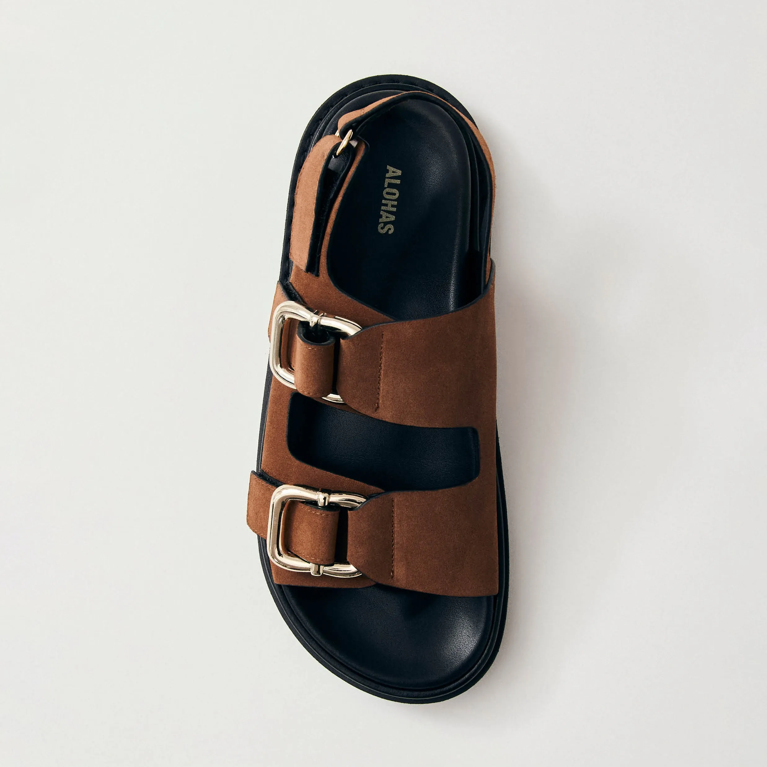 Harper Suede Brown Leather Sandals sold by Alohas product image thumbnail 3