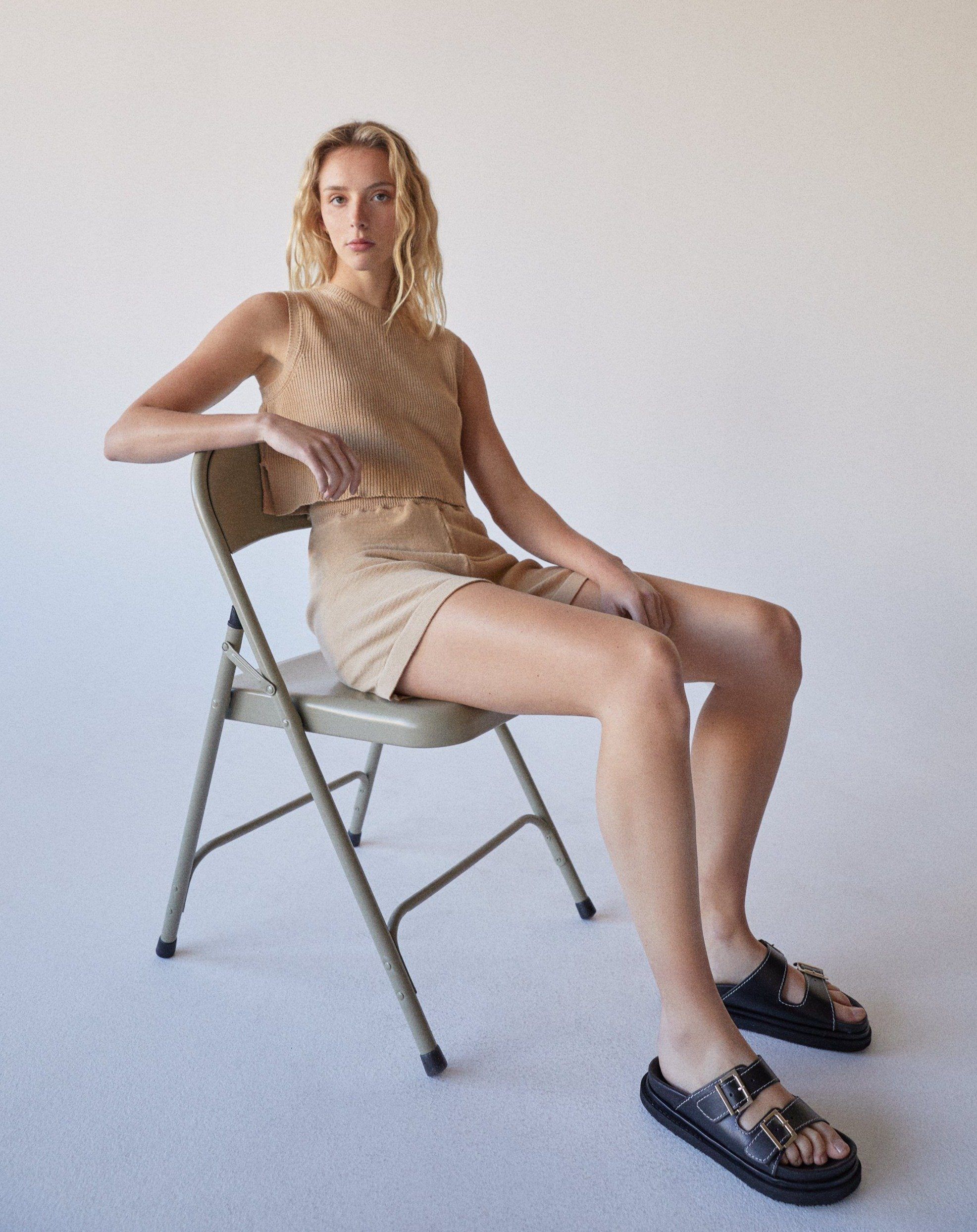 Roomy Knit Shorts Toasted Almond sold by Alohas product image thumbnail 4