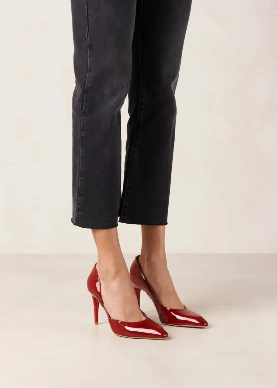 Amelia Onix Red Leather Pumps sold by Alohas
