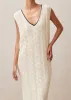 Lia Ecru Maxi Dress sold by Alohas