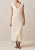 Lia Ecru Maxi Dress sold by Alohas