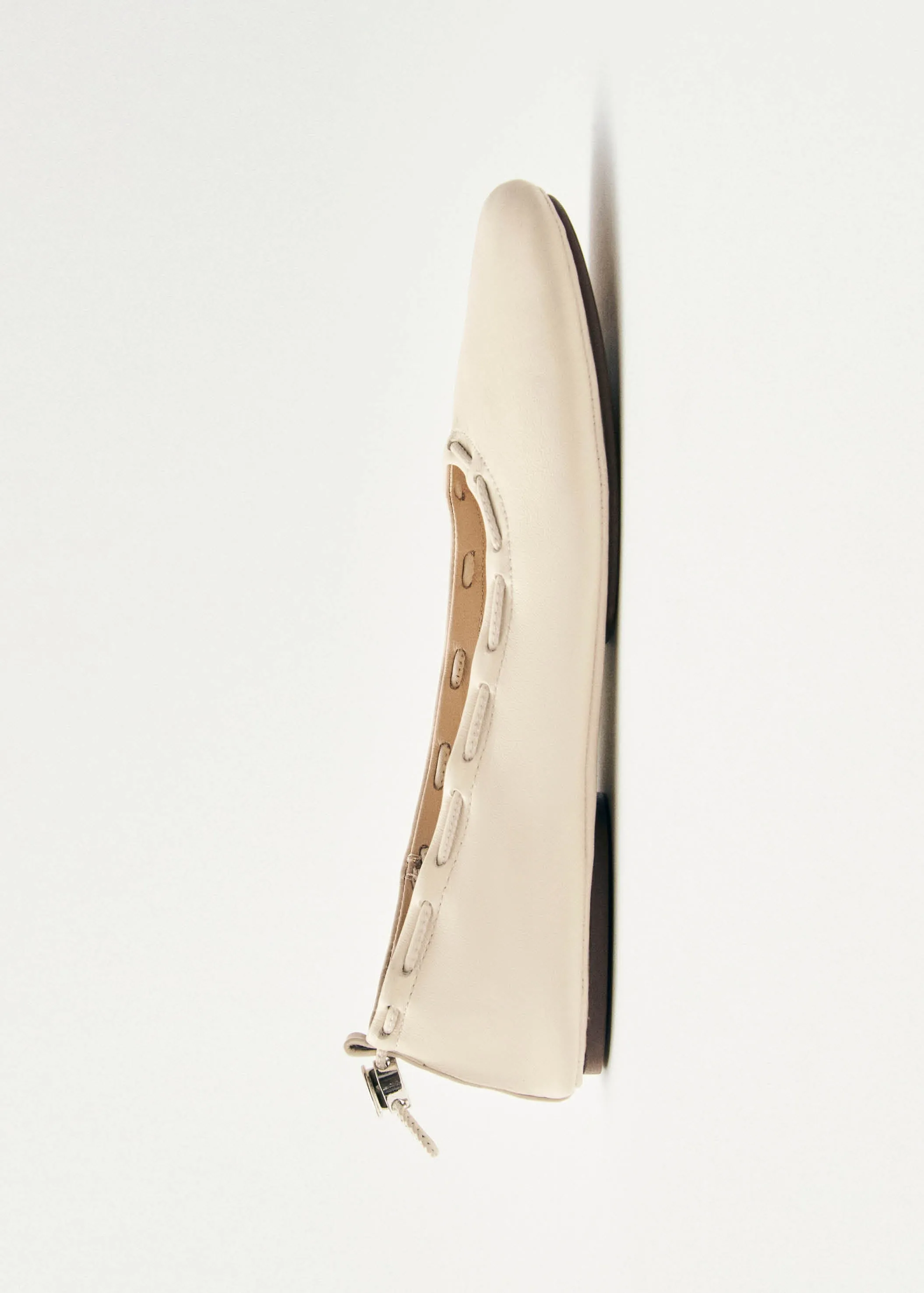 Gill Cream Leather Ballet Flats sold by Alohas product image thumbnail 4