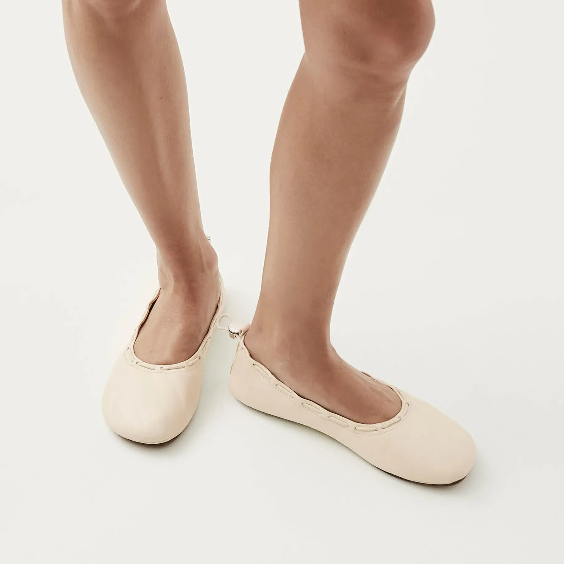 Gill Cream Leather Ballet Flats sold by Alohas product image thumbnail 3