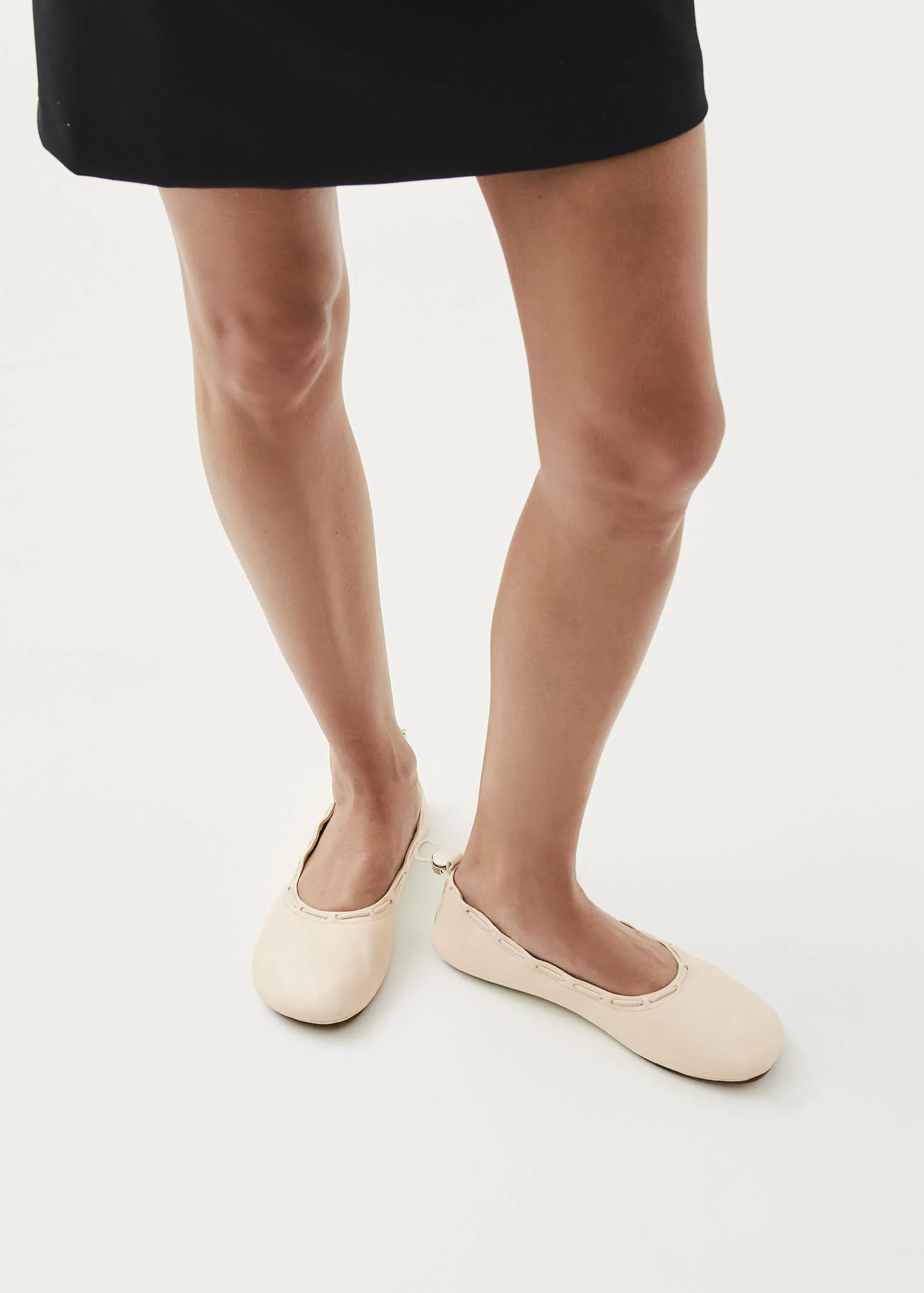 Gill Cream Leather Ballet Flats sold by Alohas product image thumbnail 2