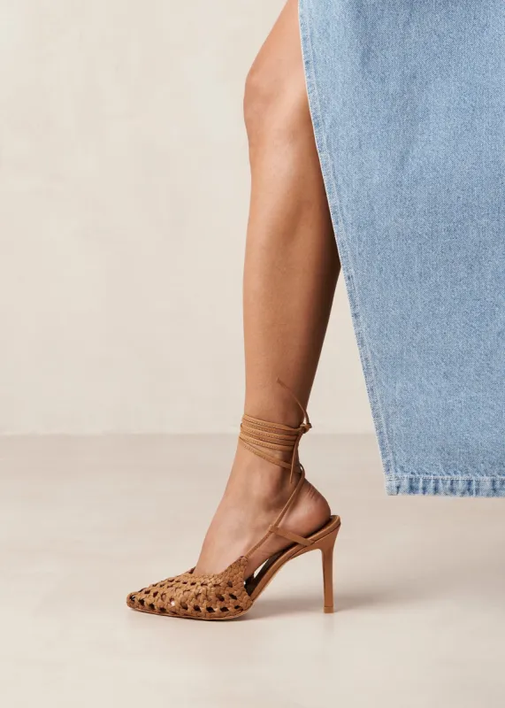 Sandstorm Tan Leather Pumps sold by Alohas