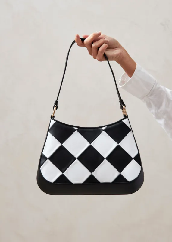 The C Scacchi Black & White Bag sold by Alohas