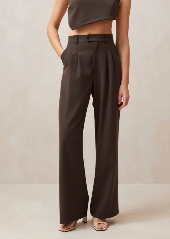 Irina Dark Brown Pants sold by Alohas