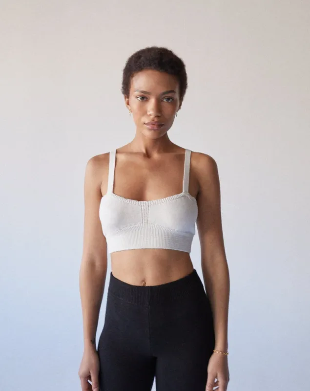 Charm Cream Tricot Top sold by Alohas