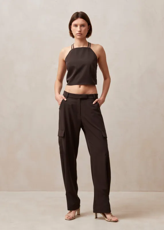 Rita Brown Pants made by Alohas