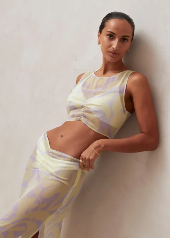 Meg Pastel Waves Blouse sold by Alohas